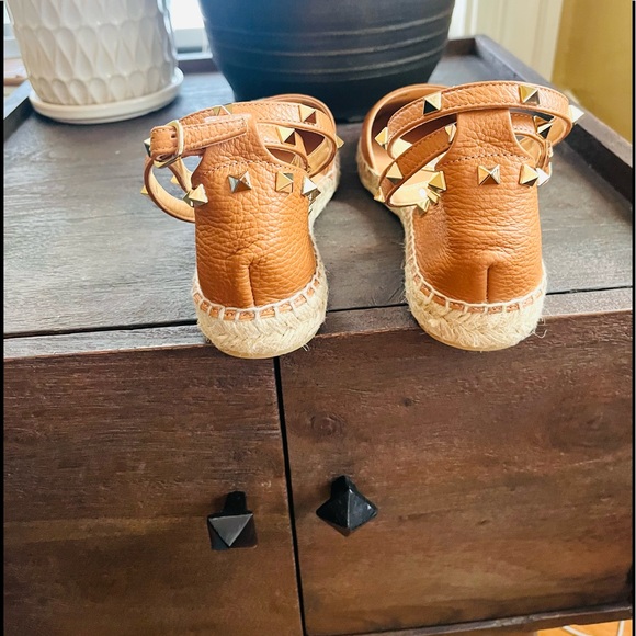 NEW MAYPOL Flat Closed Toe Espadrilles Made In Spain Leather Tan Brown 7.5 - Picture 7 of 13